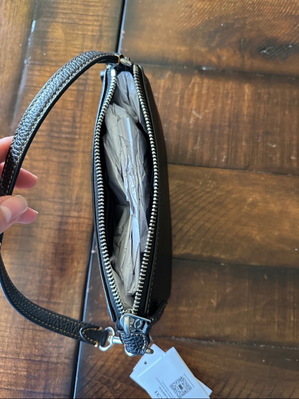 Coach Black Nolita 19 Leather Purse with Dog - Picture 3 of 6